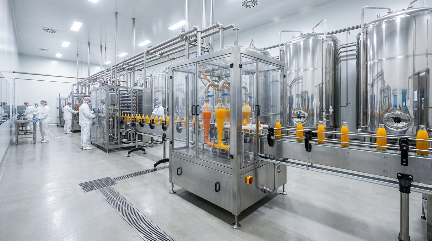 Aseptic Hot-Fill Natural Fruit Juice Processing